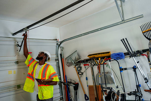 Professional Garage Door Panel Replacement technician working in Shattuck, OK